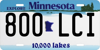 MN license plate 800LCI