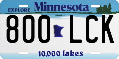 MN license plate 800LCK