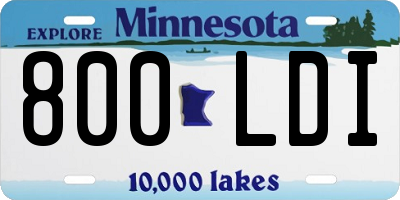 MN license plate 800LDI