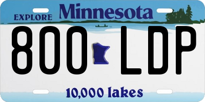 MN license plate 800LDP