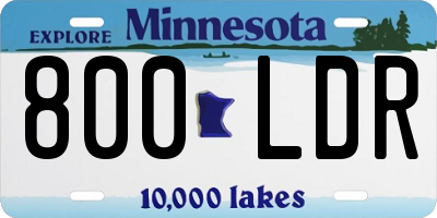 MN license plate 800LDR