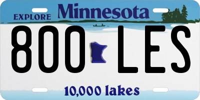 MN license plate 800LES