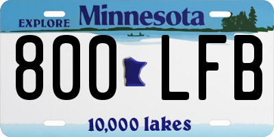MN license plate 800LFB