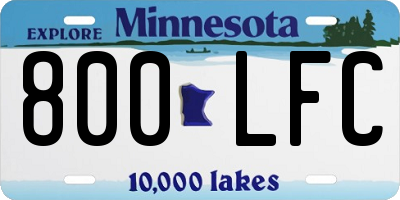 MN license plate 800LFC