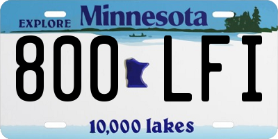 MN license plate 800LFI