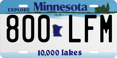 MN license plate 800LFM