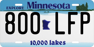 MN license plate 800LFP