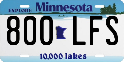 MN license plate 800LFS