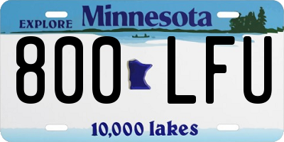 MN license plate 800LFU