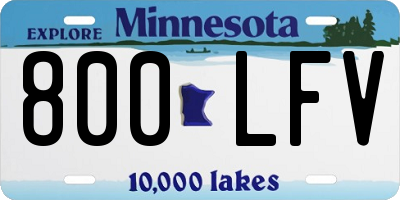 MN license plate 800LFV