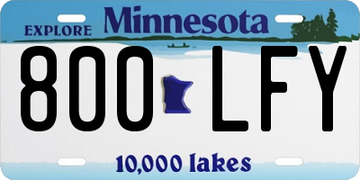 MN license plate 800LFY