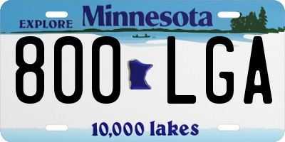 MN license plate 800LGA