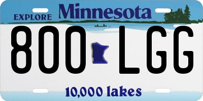MN license plate 800LGG