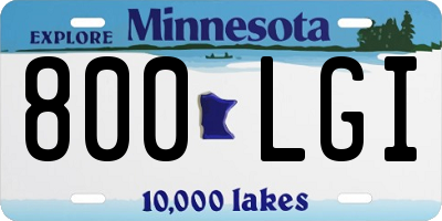 MN license plate 800LGI