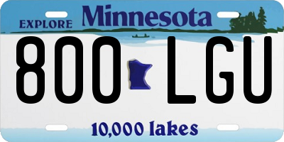 MN license plate 800LGU
