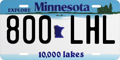 MN license plate 800LHL