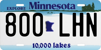 MN license plate 800LHN