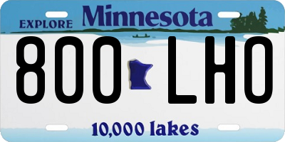 MN license plate 800LHO