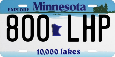 MN license plate 800LHP