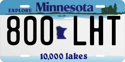 MN license plate 800LHT