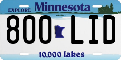 MN license plate 800LID