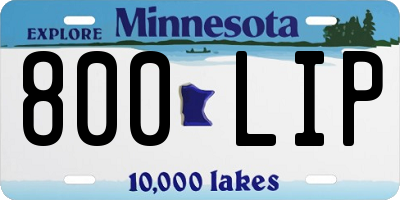 MN license plate 800LIP