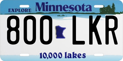 MN license plate 800LKR