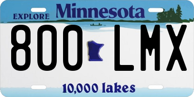 MN license plate 800LMX