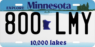 MN license plate 800LMY