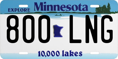 MN license plate 800LNG