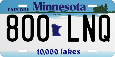 MN license plate 800LNQ