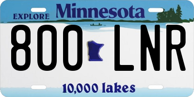 MN license plate 800LNR