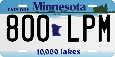 MN license plate 800LPM