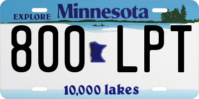 MN license plate 800LPT