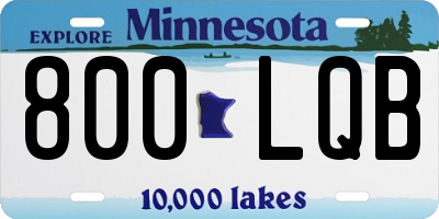 MN license plate 800LQB