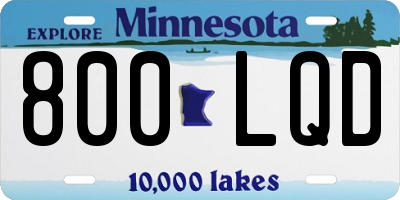 MN license plate 800LQD
