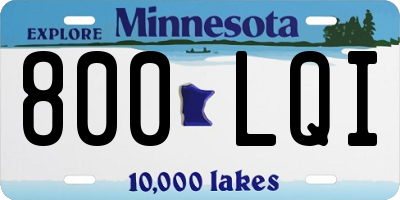 MN license plate 800LQI