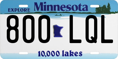 MN license plate 800LQL