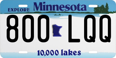 MN license plate 800LQQ
