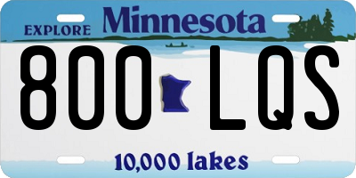 MN license plate 800LQS