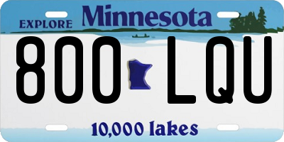 MN license plate 800LQU