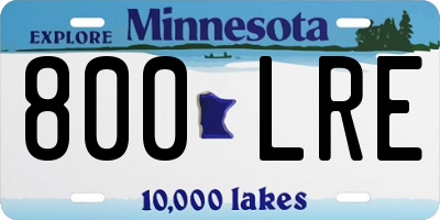 MN license plate 800LRE