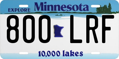 MN license plate 800LRF