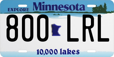 MN license plate 800LRL