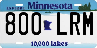 MN license plate 800LRM