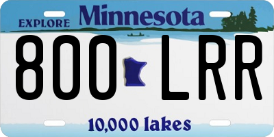 MN license plate 800LRR