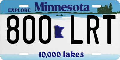 MN license plate 800LRT