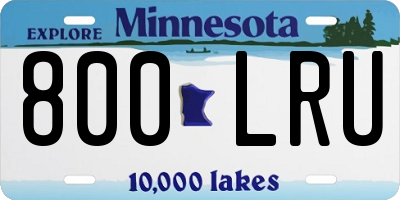 MN license plate 800LRU