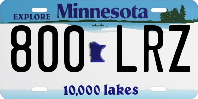 MN license plate 800LRZ