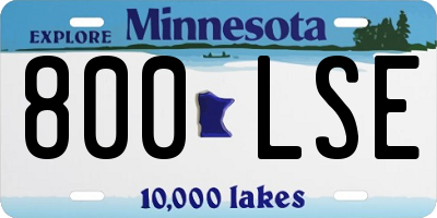 MN license plate 800LSE